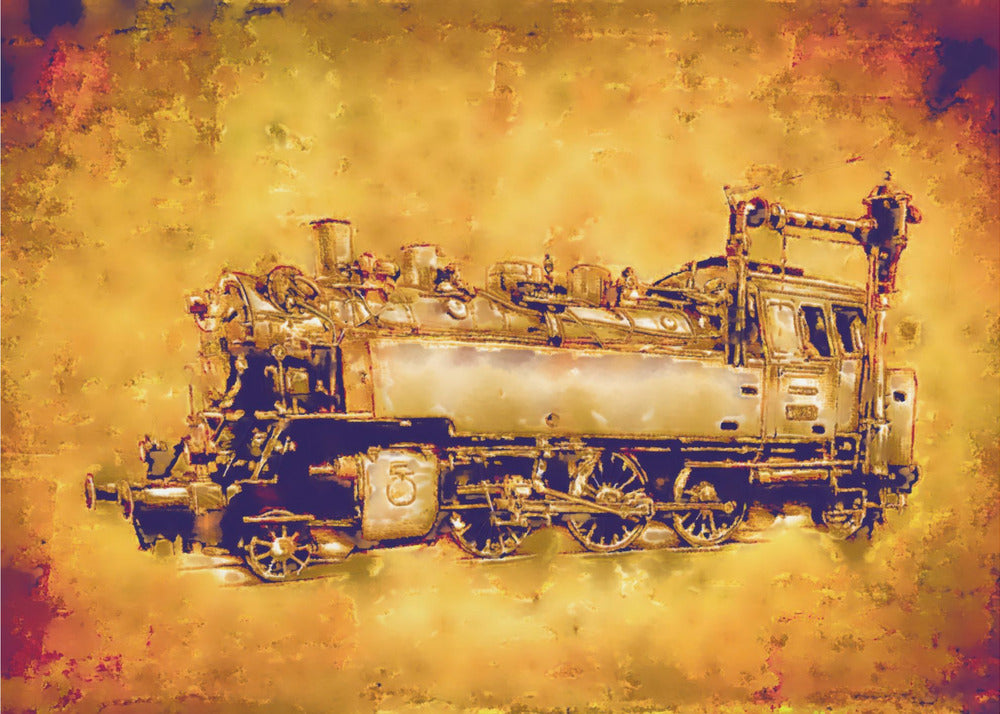 Plakat - Train - Sepia Illustration 69