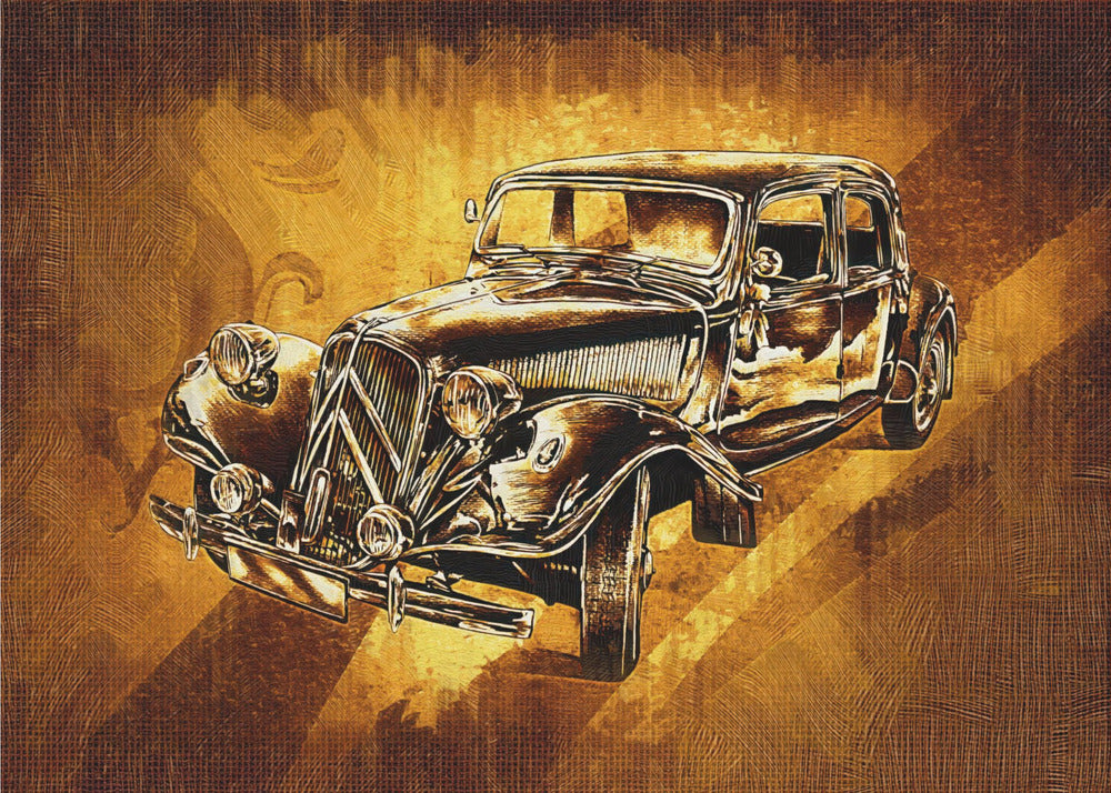 Plakat - Classic Car - Sepia Illustration 83