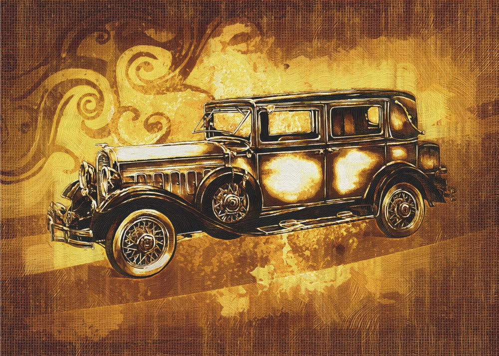 Plakat - Classic Car - Sepia Illustration 85