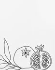 Plakat - Pomegranate line art