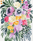 Plakat - Urja loose floral watercolor bouquet