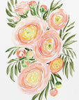 Plakat - Savanna bouquet of coral ranunculus