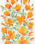 Poster - Watercolor California poppies