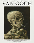 Poster - Head of a skeleton with a burning cigarette