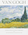 Poster - Wheat Field With Cypresses