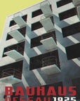 Poster - Bauhaus Dessau architecture in vintage magazine style VIII