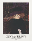 Poster - Lady My Hut Und Federboa - Gustav Klimt