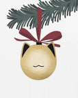 Poster - Meowry bauble (gold white)