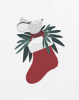 Poster - Cute mouse in a Christmas stocking