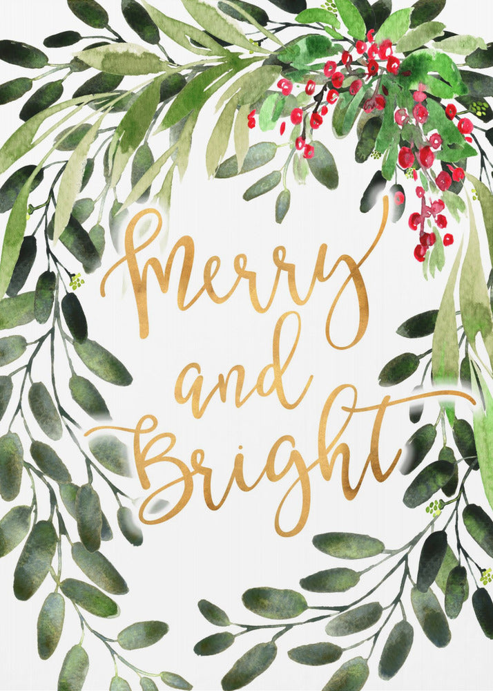 Plakat - Merry and bright floral cascading bouquet