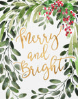 Plakat - Merry and bright floral cascading bouquet