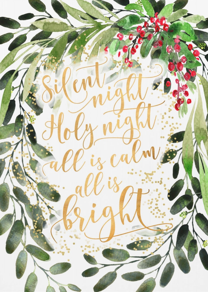 Poster - Silent night watercolor bouquet