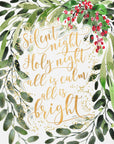 Poster - Silent night watercolor bouquet