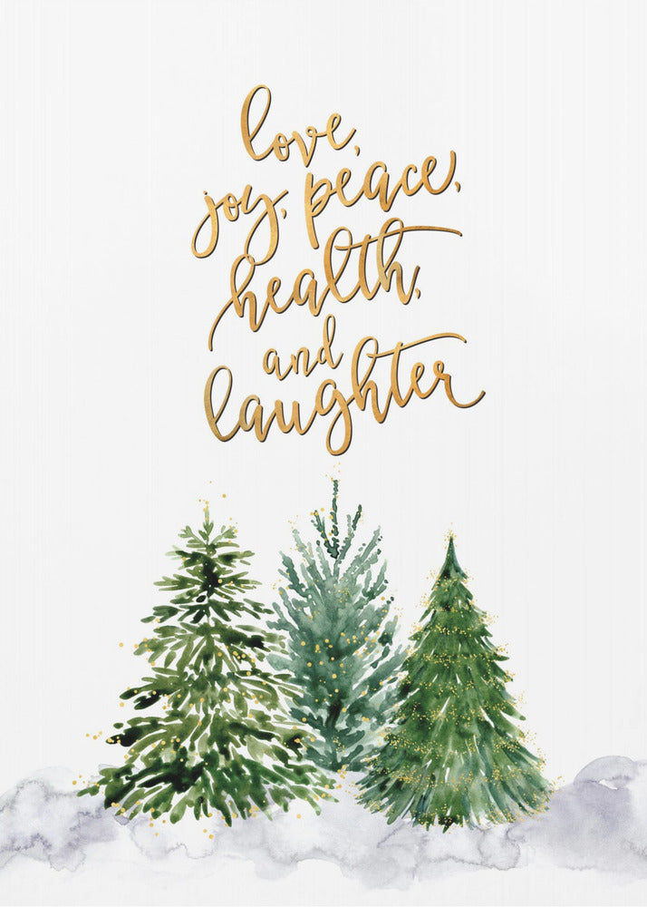 Plakat - Christmas trees with holiday wishes