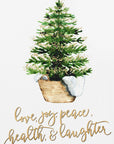 Plakat - Cozy Christmas tree with holiday wishes