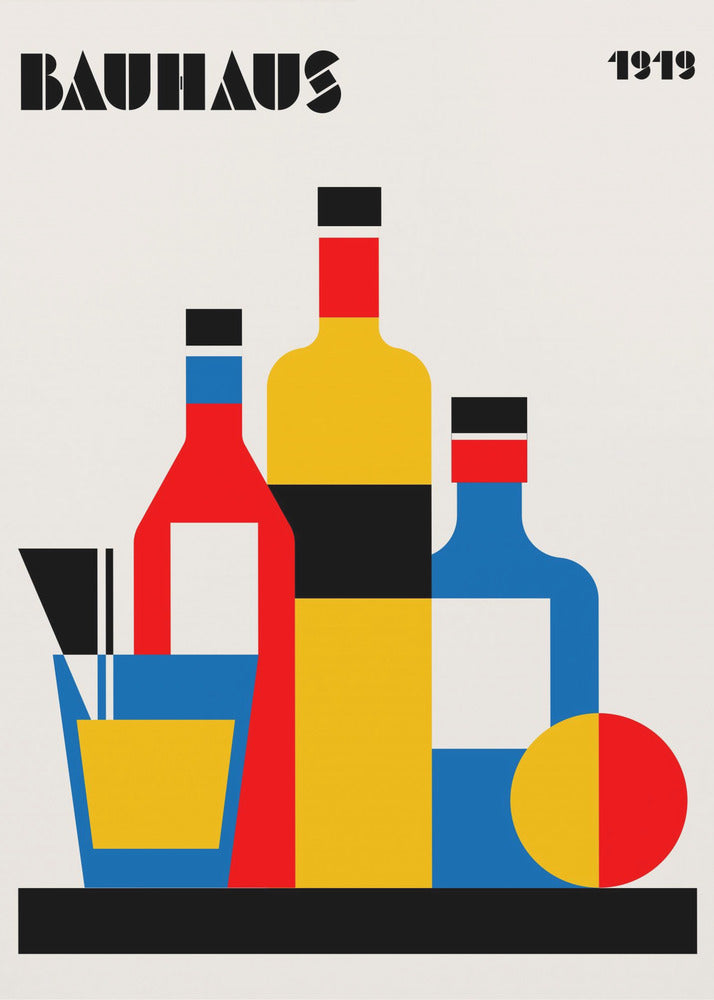 Plakat - Bauhaus Wine Print