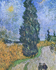 Poster - Vincent Van Gogh's Road With Cypress and Star 1890