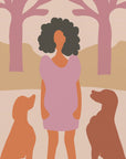 Plakat - Lady in dog park