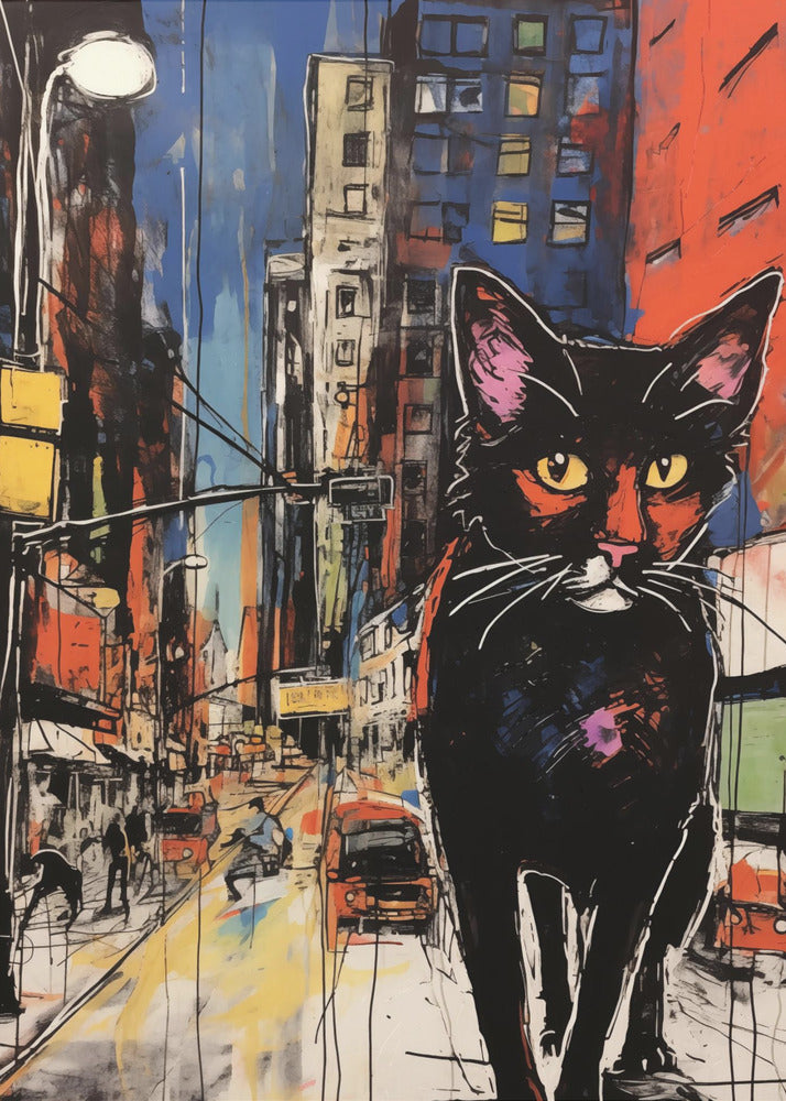 Plakat - Down Town Cat