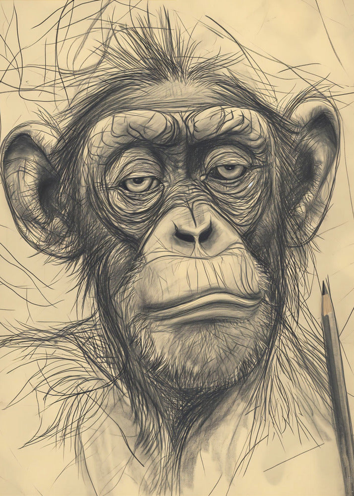 Poster - Monkey drawing