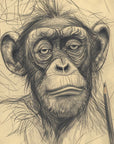 Poster - Monkey drawing