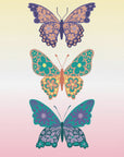 Plakat - Colorful floral butterflies I