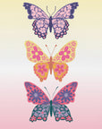 Poster - Colorful floral butterflies II