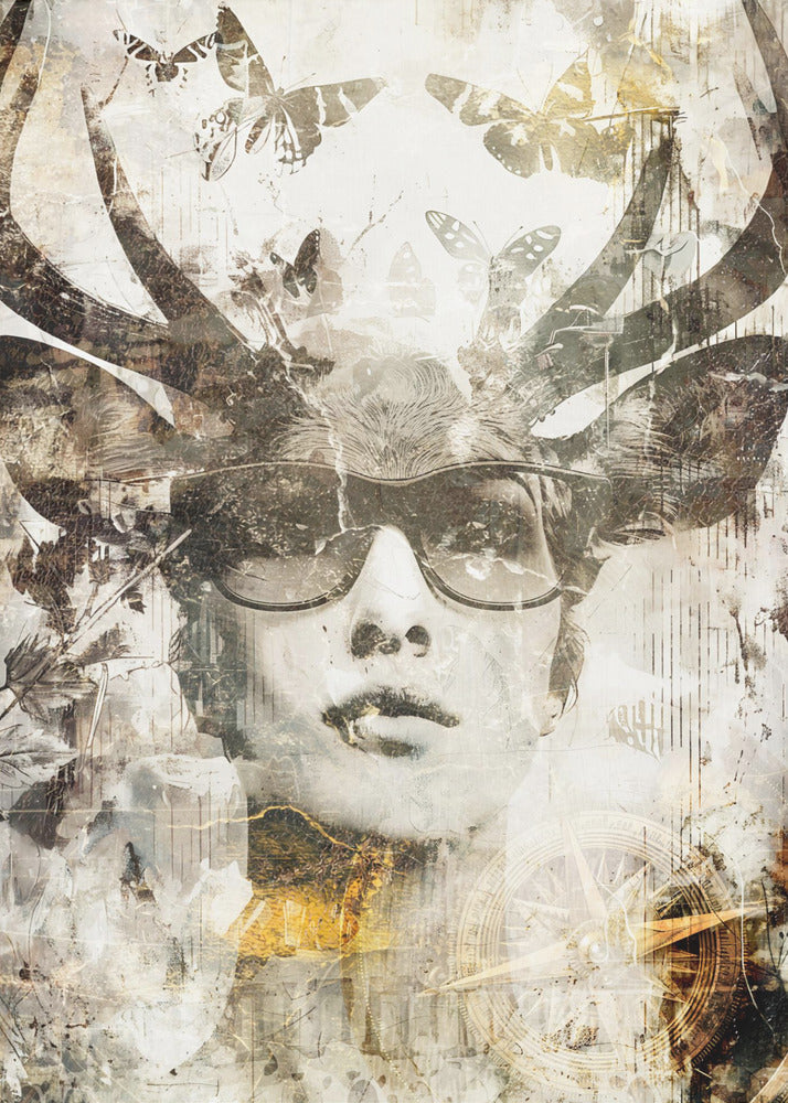 Plakat - Deer Ink Illustration 06