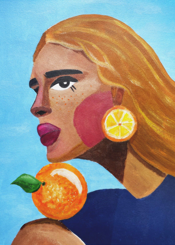 Plakat - Woman With Orange