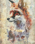 Plakat - Fox Wild Animal Vintage Illustration Art 02