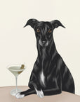 Plakat - Classy Greyhound with Martini