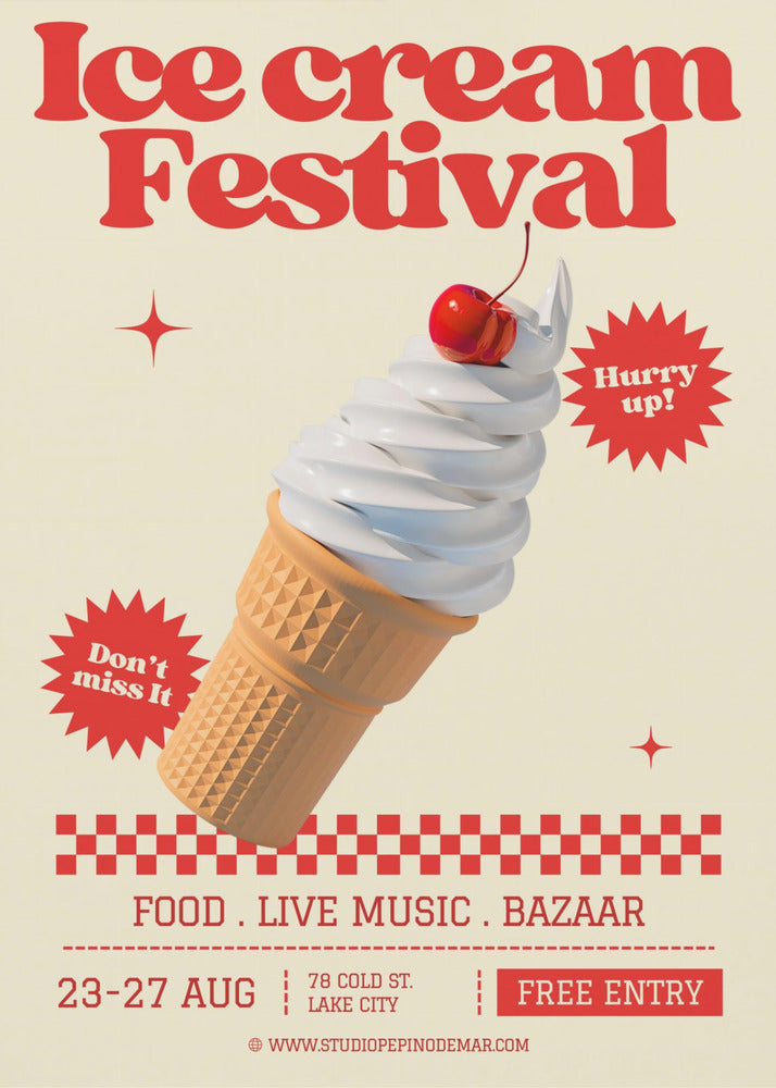 Plakat - Ice Cream Festival