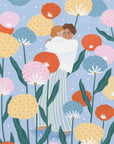 Plakat - Mother and Child Amongst Flowers