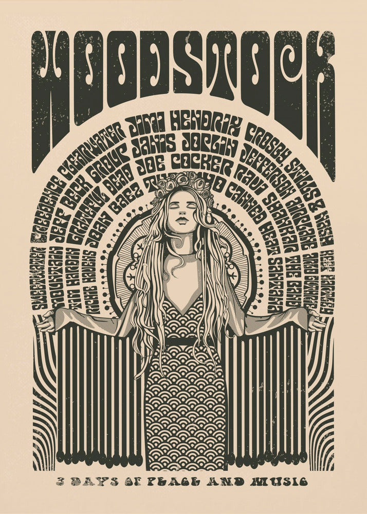 Plakat - Woodstock Vintage