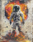 Plakat - Astronaut Vintage Art Illustration Wallart 07