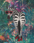 Poster - Tropical Floral Jungle - zebra in heels 2