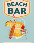 Plakat - Beach Bar Summer Tropical Cocktail Bar Art