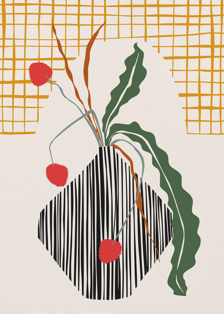 Plakat - Midcentury Ikebana Light