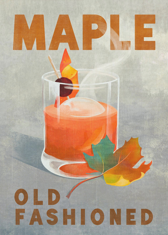 Plakat - Maple Old Fashioned Cocktail