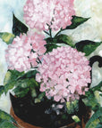 Plakat - Potted pink hydrangeas