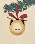 Poster - Meowry bauble godl/tan