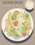 Plakat - Caesar Salad and French Fries