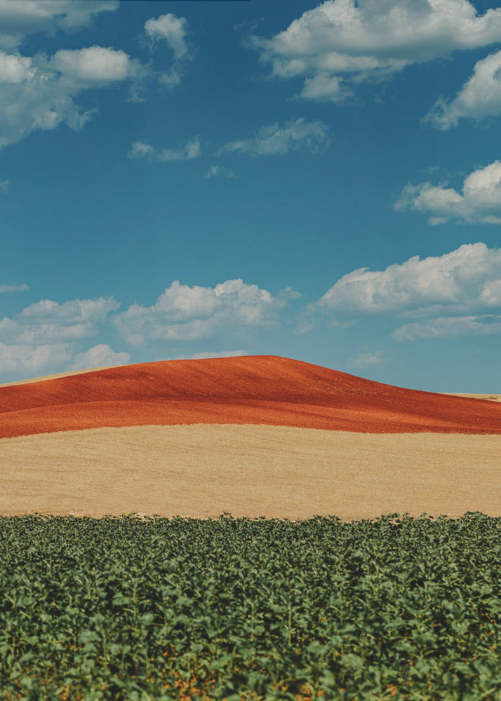 Plakat - Red Mountain and Crops 03