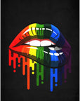 Plakat - Rainbow lips kunst - admen.dk