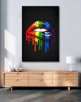 Plakat - Rainbow lips kunst - admen.dk