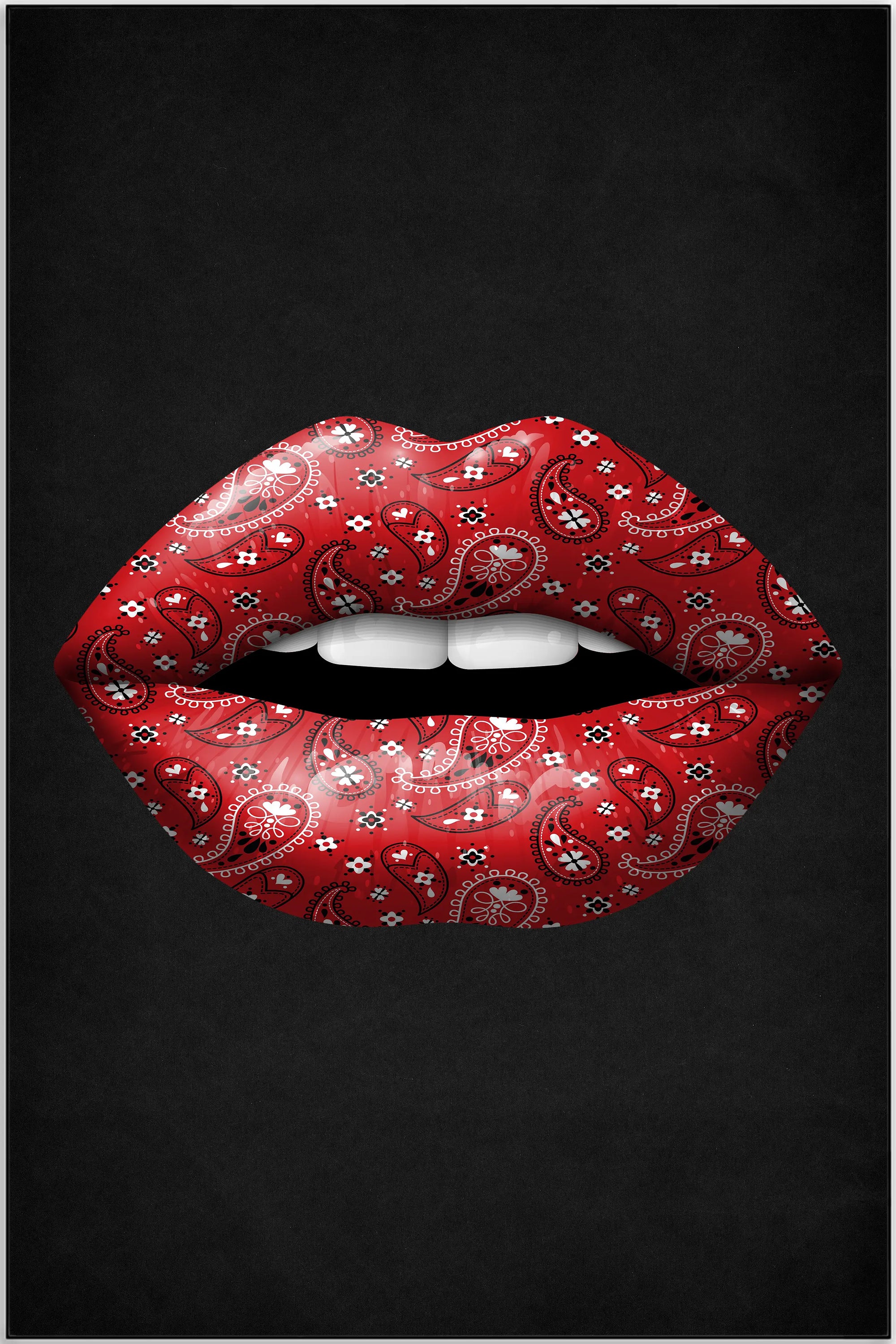 Plakat - Red lips kunst - admen.dk