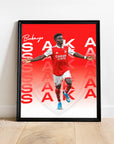 Plakat - Bukayo Saka style - admen.dk