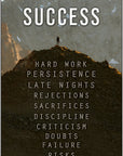 Plakat - Success hard work citat