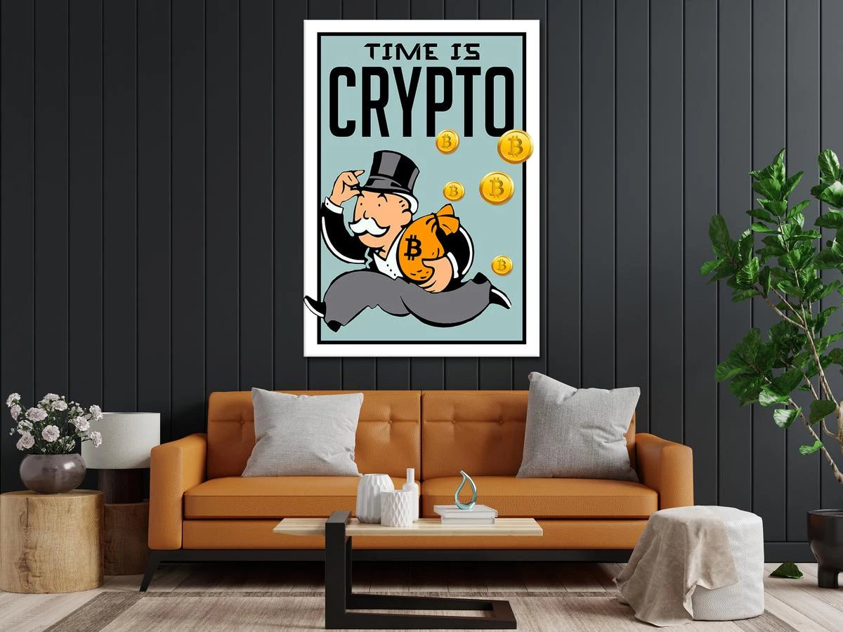 Plakat - Time is Crypto citat - admen.dk