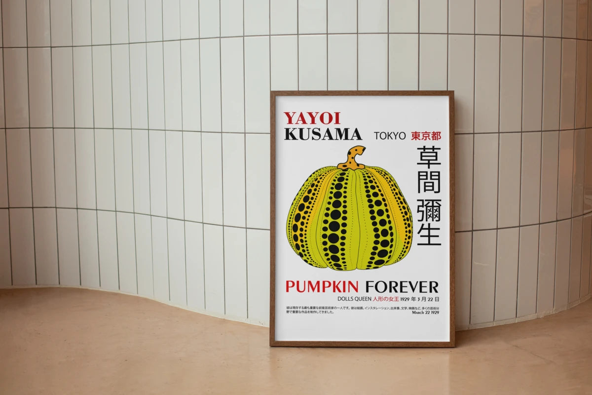 Plakat - Yayoi Kusama - Pumpkin forever kunst - admen.dk